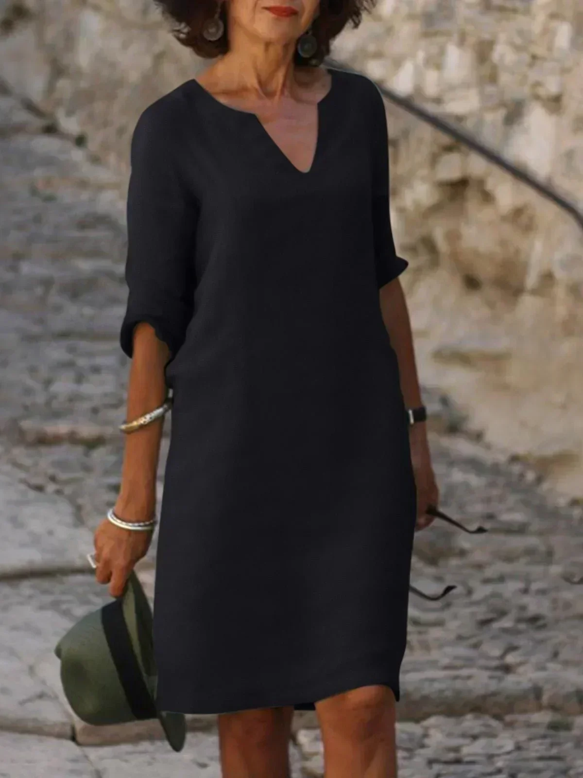 Helena | Elegantes V-Ausschnitt Kleid - Image 11