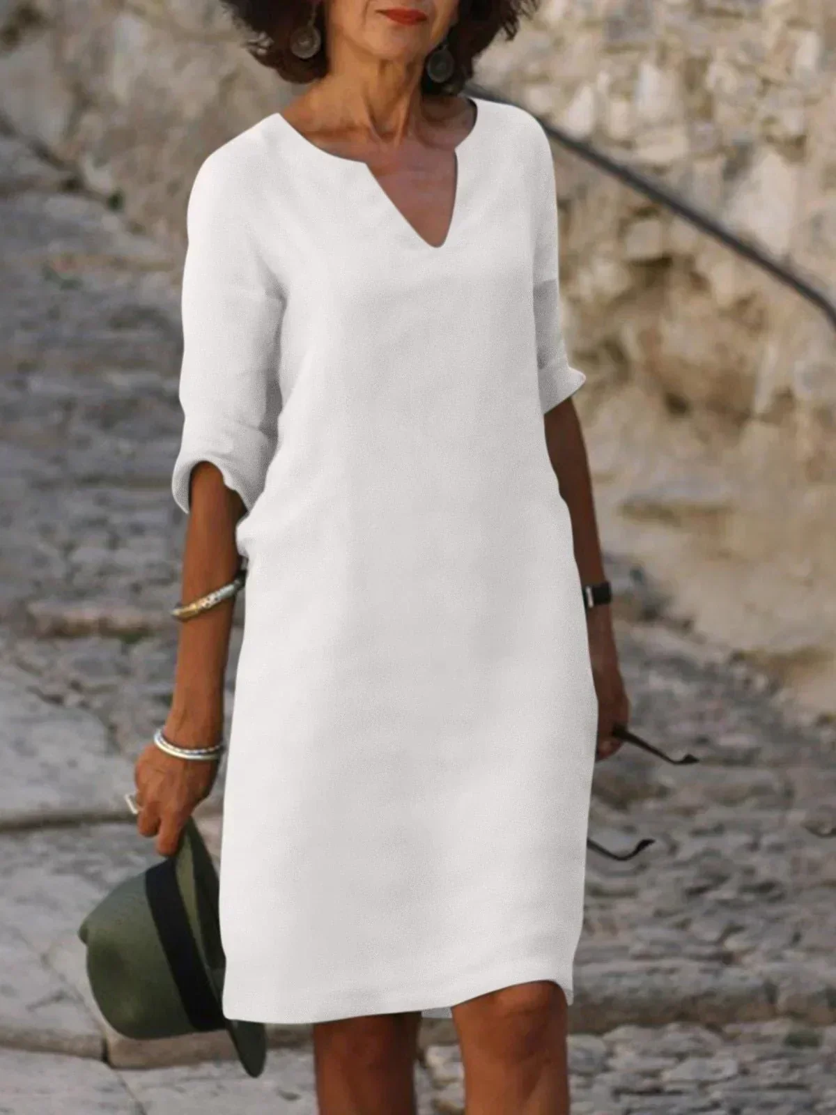 Helena | Elegantes V-Ausschnitt Kleid - Image 6