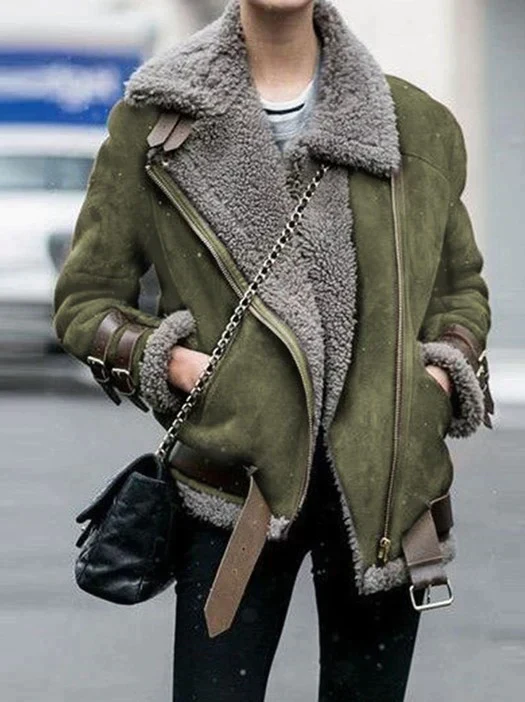Helena – Gefütterte Aviatorjacke mit Lammfellkragen - Image 4