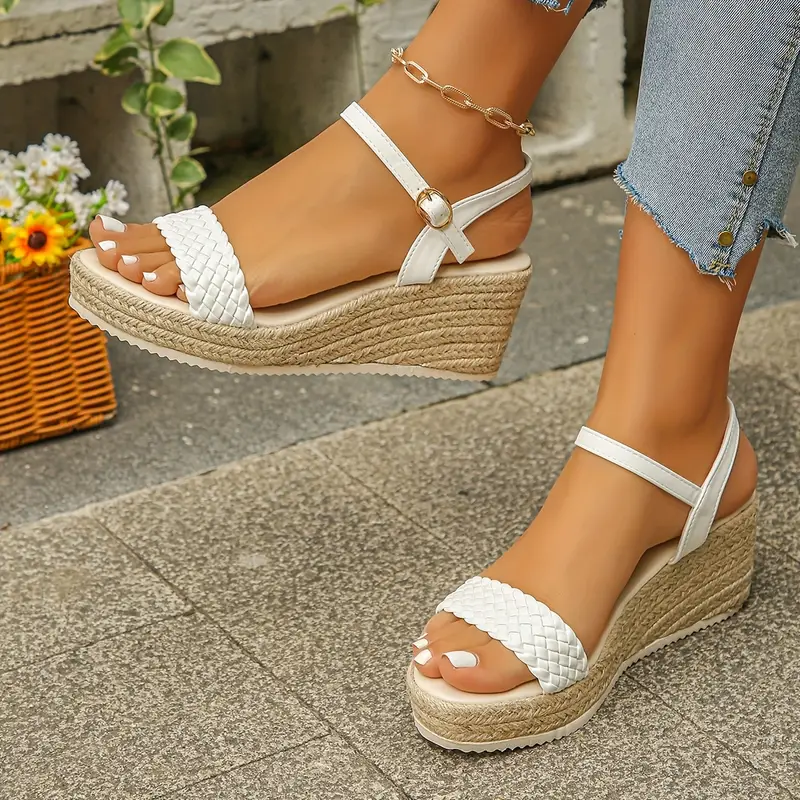 Helena – Jute-Keilsandalen mit geflochtenem Riemen - Image 2