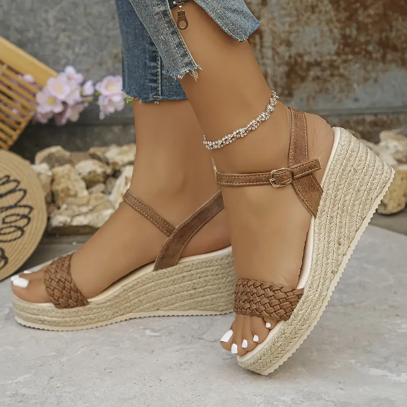 Helena – Jute-Keilsandalen mit geflochtenem Riemen - Image 5