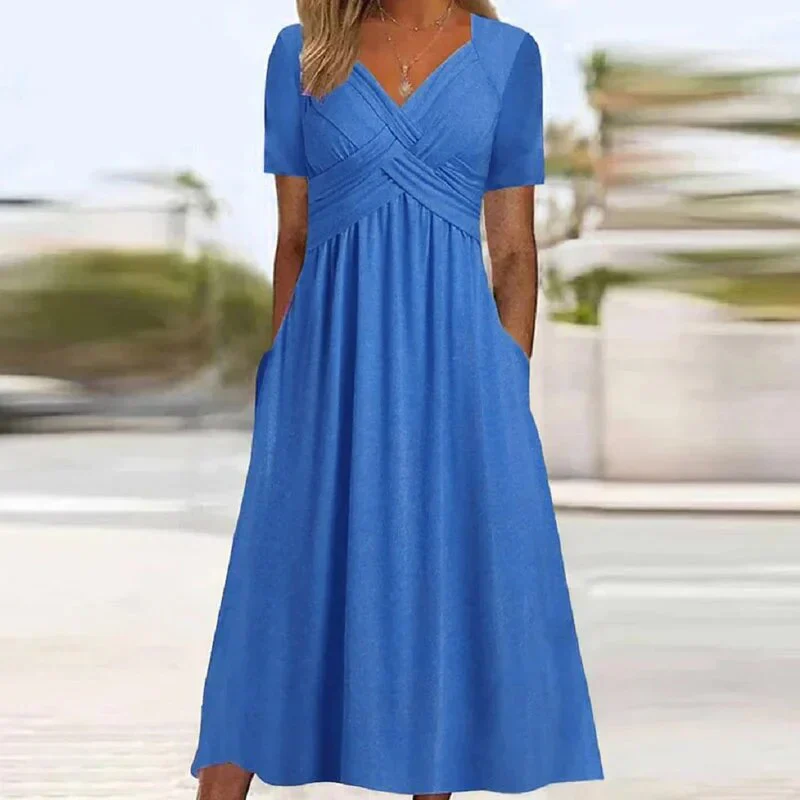 Hellie – Stilvolles Midikleid mit V-Ausschnitt - Image 2