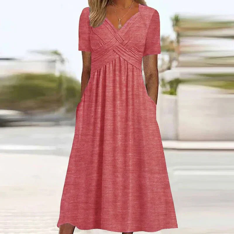 Hellie – Stilvolles Midikleid mit V-Ausschnitt - Image 5