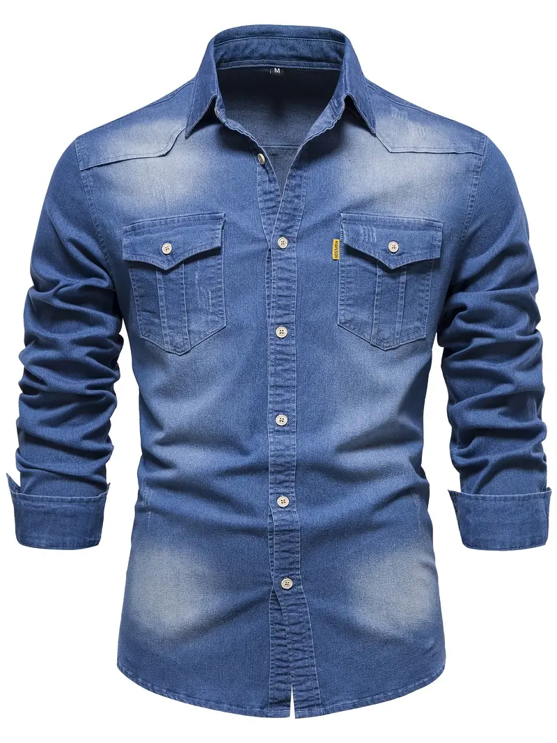 Helmut - Elastisches Baumwoll-Denim-Hemd für Frühling 2025 - Image 3