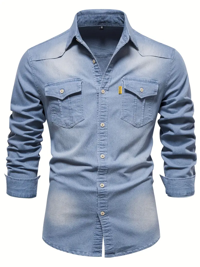 Helmut - Elastisches Baumwoll-Denim-Hemd für Frühling 2025 - Image 4