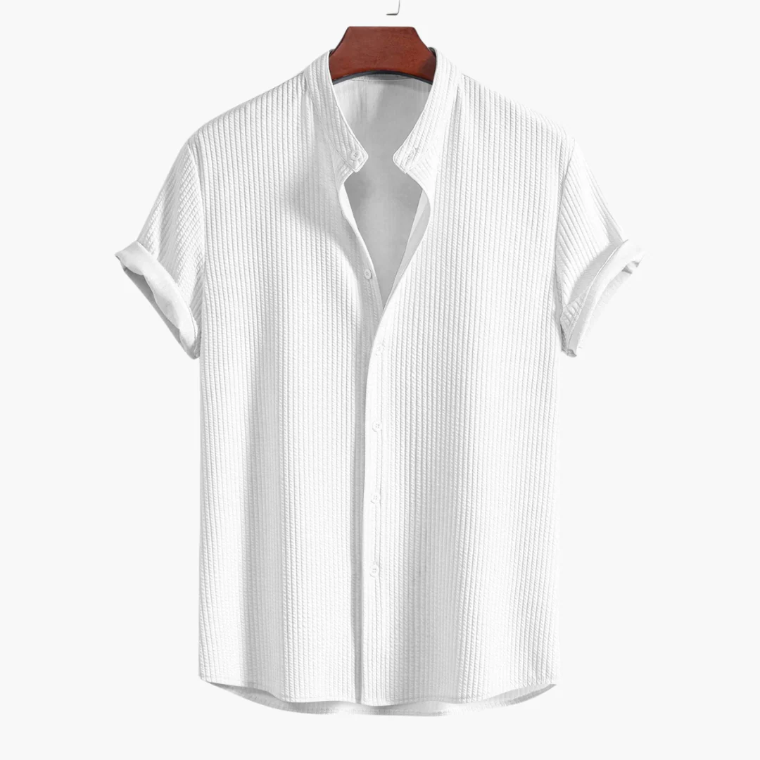 Hemd mit Stehkragen für Herren - Slim Fit, Elegant & Modern - Image 2