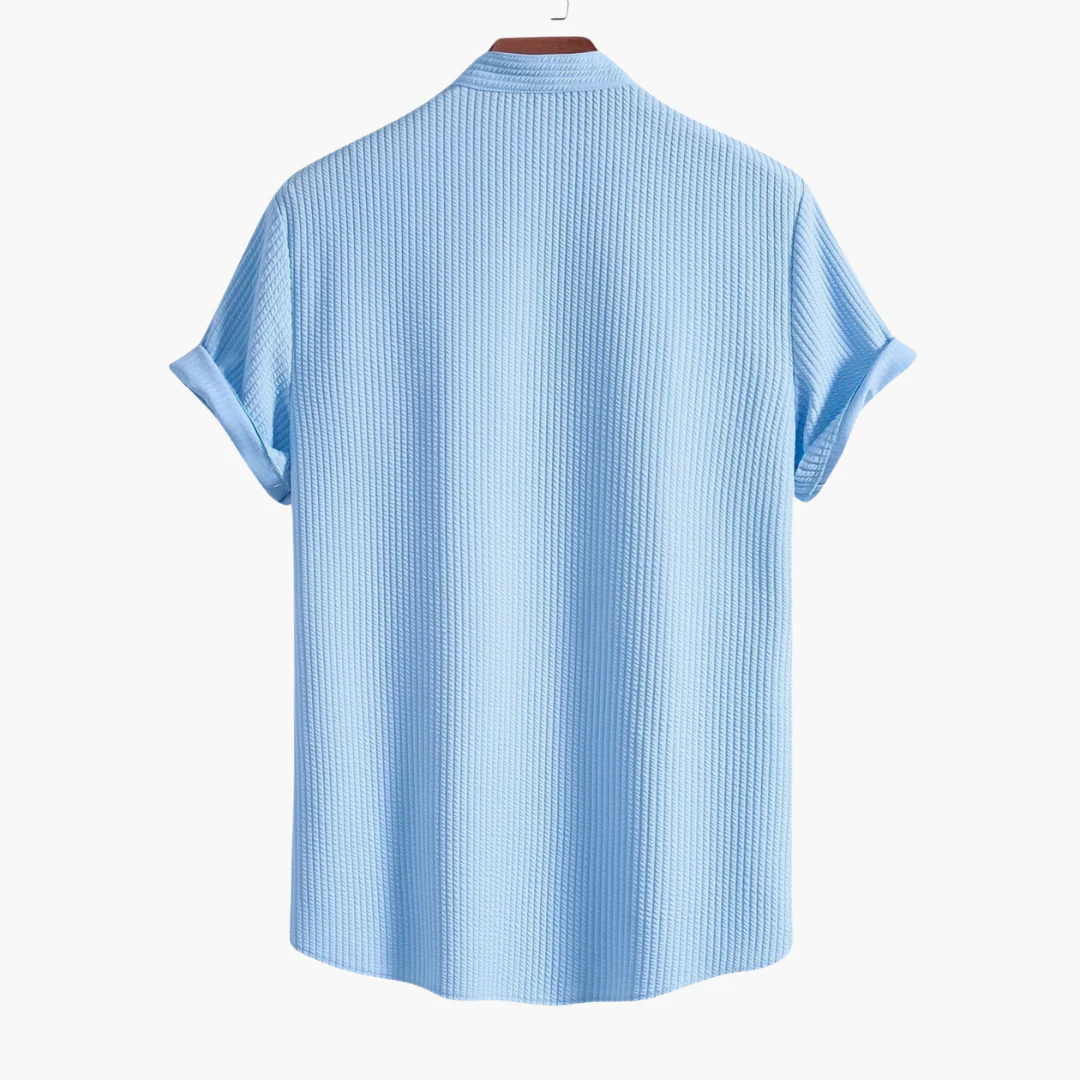 Hemd mit Stehkragen für Herren - Slim Fit, Elegant & Modern - Image 3