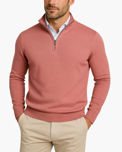 Henry – Moderner Feinstrick Herren Troyer Pullover - Image 7