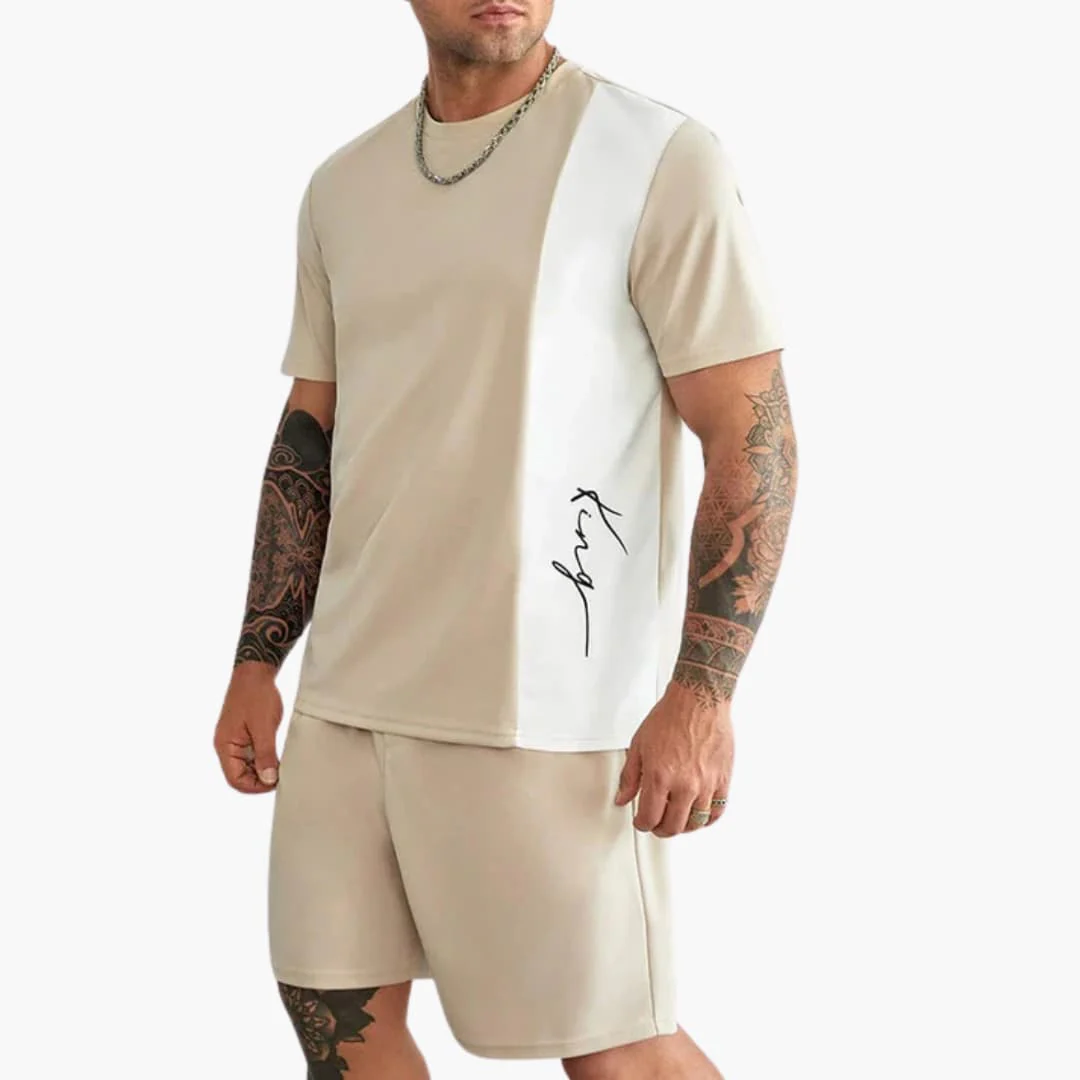 Herren 2-teiliger Sommer-Set mit Grafik und Rundhals - Image 2