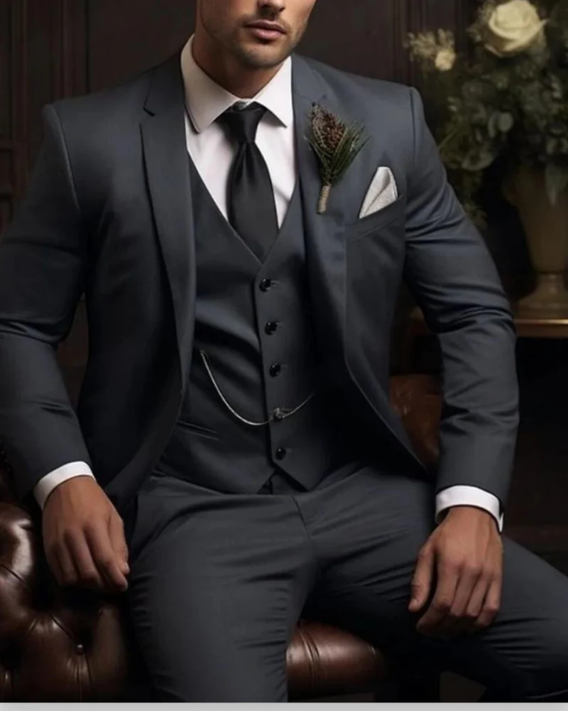 Herren Anzug 3-teilig Slim Fit | Klassisch & Elegant für Hochzeitsgäste - Image 3