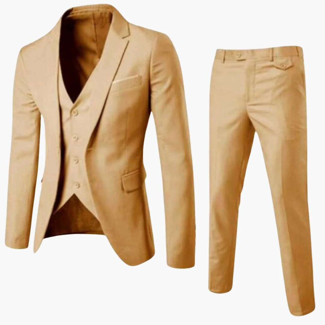 Herren Anzug dreiteilig mit Ein-Knopf Blazer und Weste - Image 2