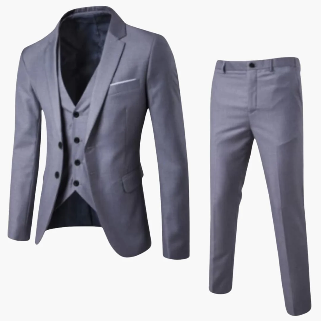 Herren Anzug dreiteilig mit Ein-Knopf Blazer und Weste - Image 6
