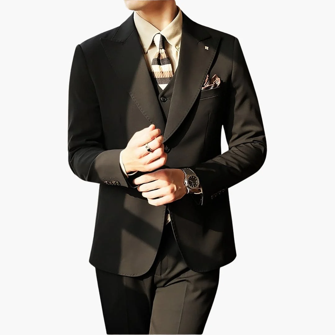 Herren Anzug dreiteilig mit Weste und Slim Fit Schnitt - Image 2