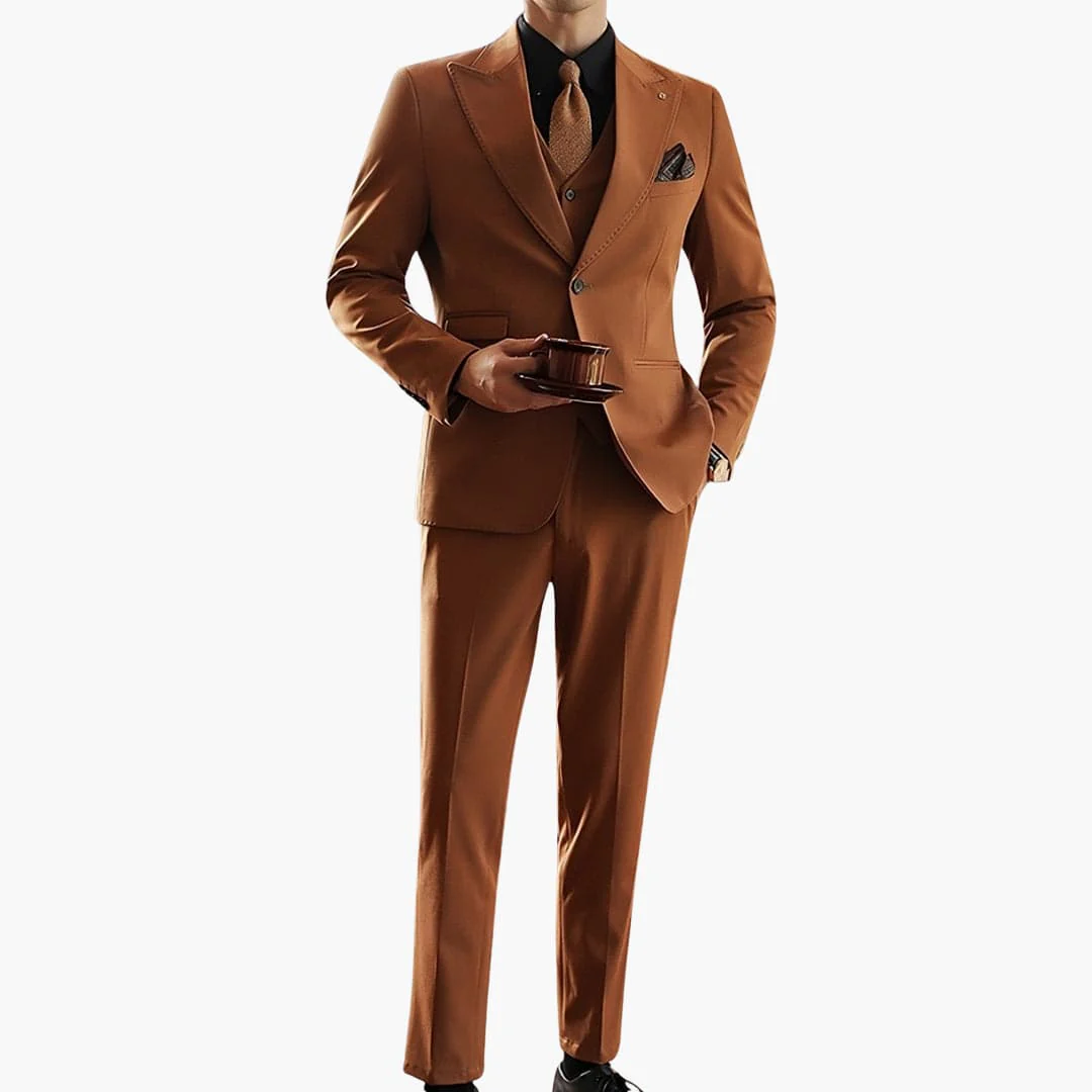 Herren Anzug dreiteilig mit Weste und Slim Fit Schnitt - Image 3