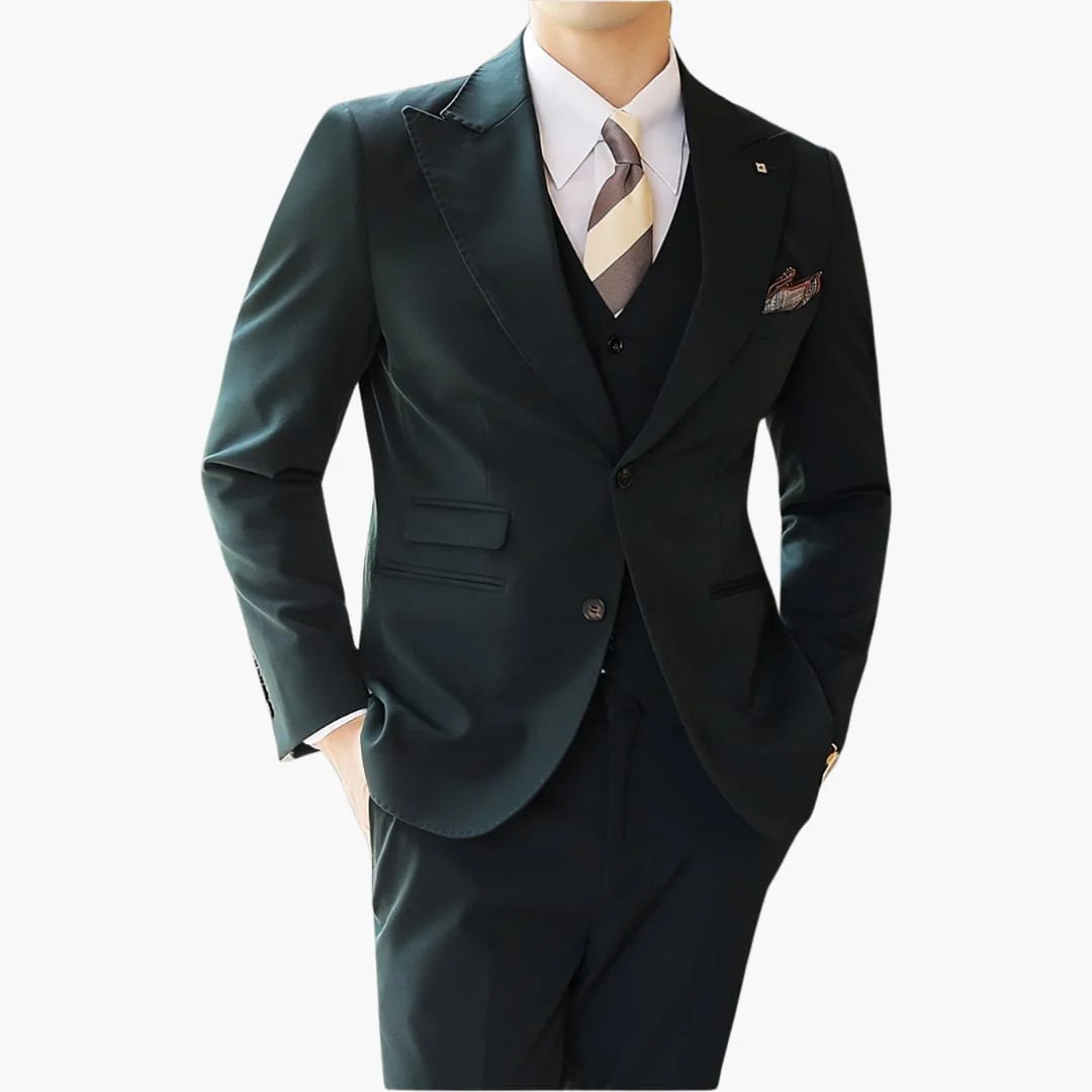 Herren Anzug dreiteilig mit Weste und Slim Fit Schnitt - Image 4