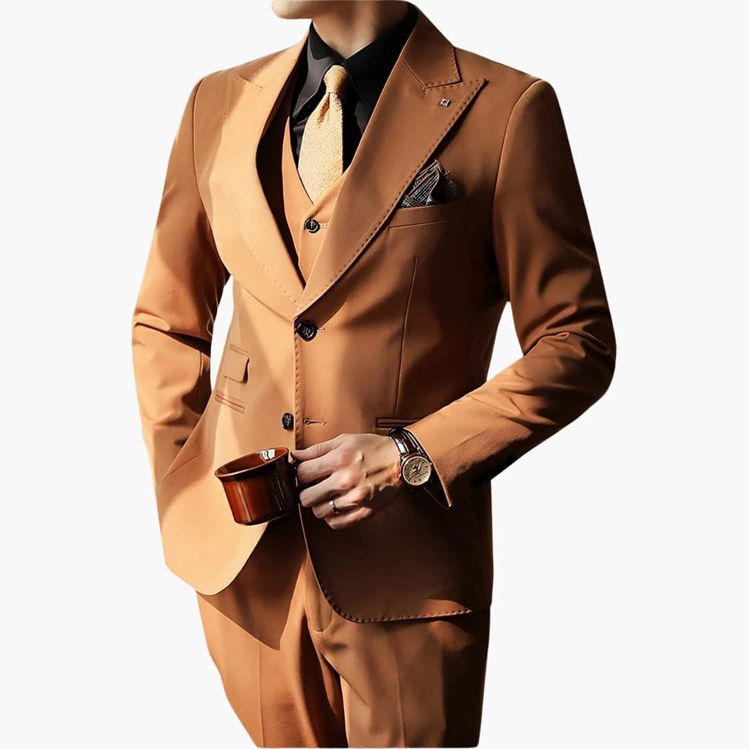 Herren Anzug dreiteilig mit Weste und Slim Fit Schnitt - Image 5