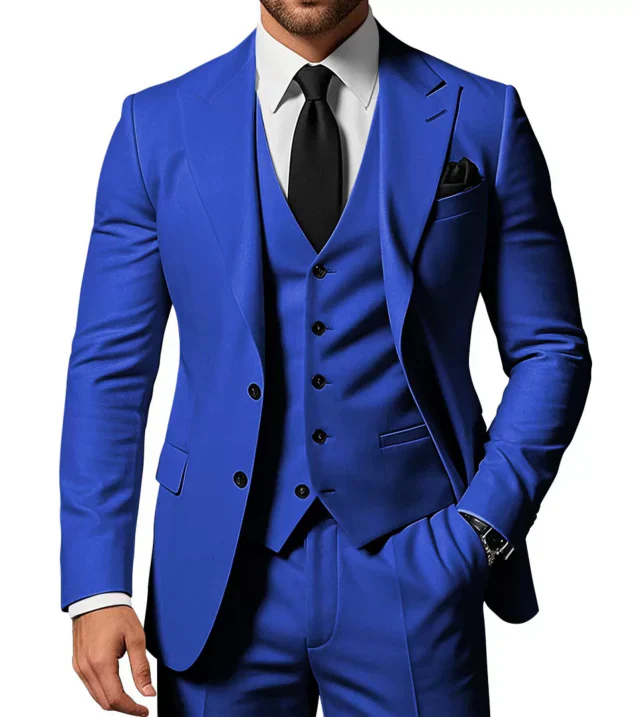 Herren Anzug | dreiteiliges Set mit Jacke Weste und Hose - Image 2