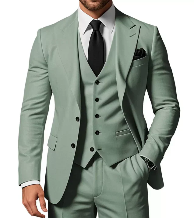 Herren Anzug | dreiteiliges Set mit Jacke Weste und Hose - Image 7