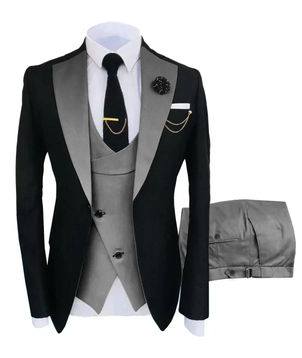 Herren Anzug in formellem Stil, dreiteilig mit Sakko, Weste und Hose - Image 4