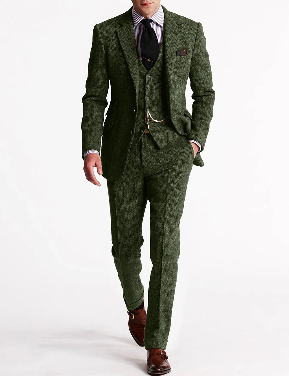 Herren-Anzug klassischer Stil | dreiteiliges Set - Image 2