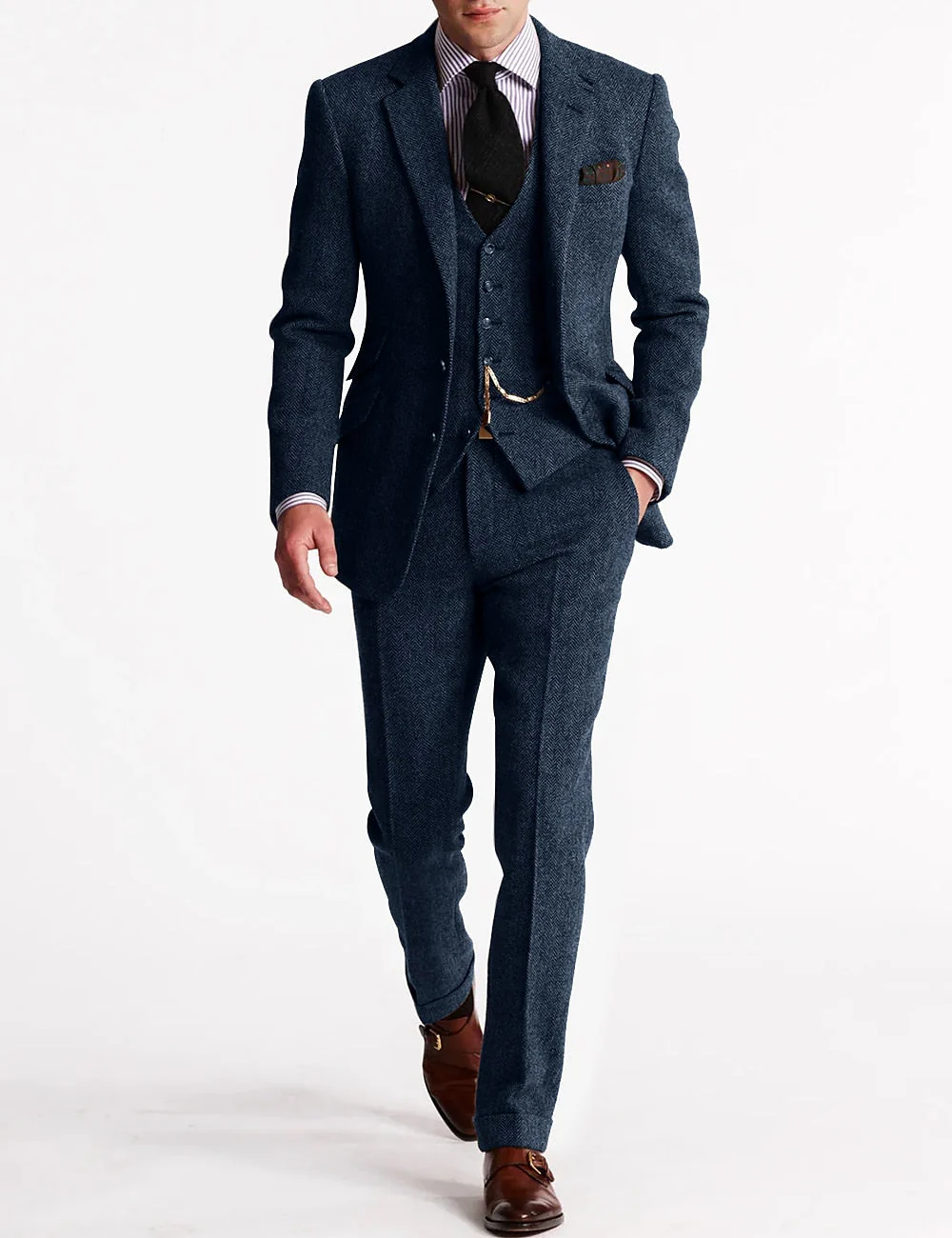 Herren-Anzug klassischer Stil | dreiteiliges Set - Image 7