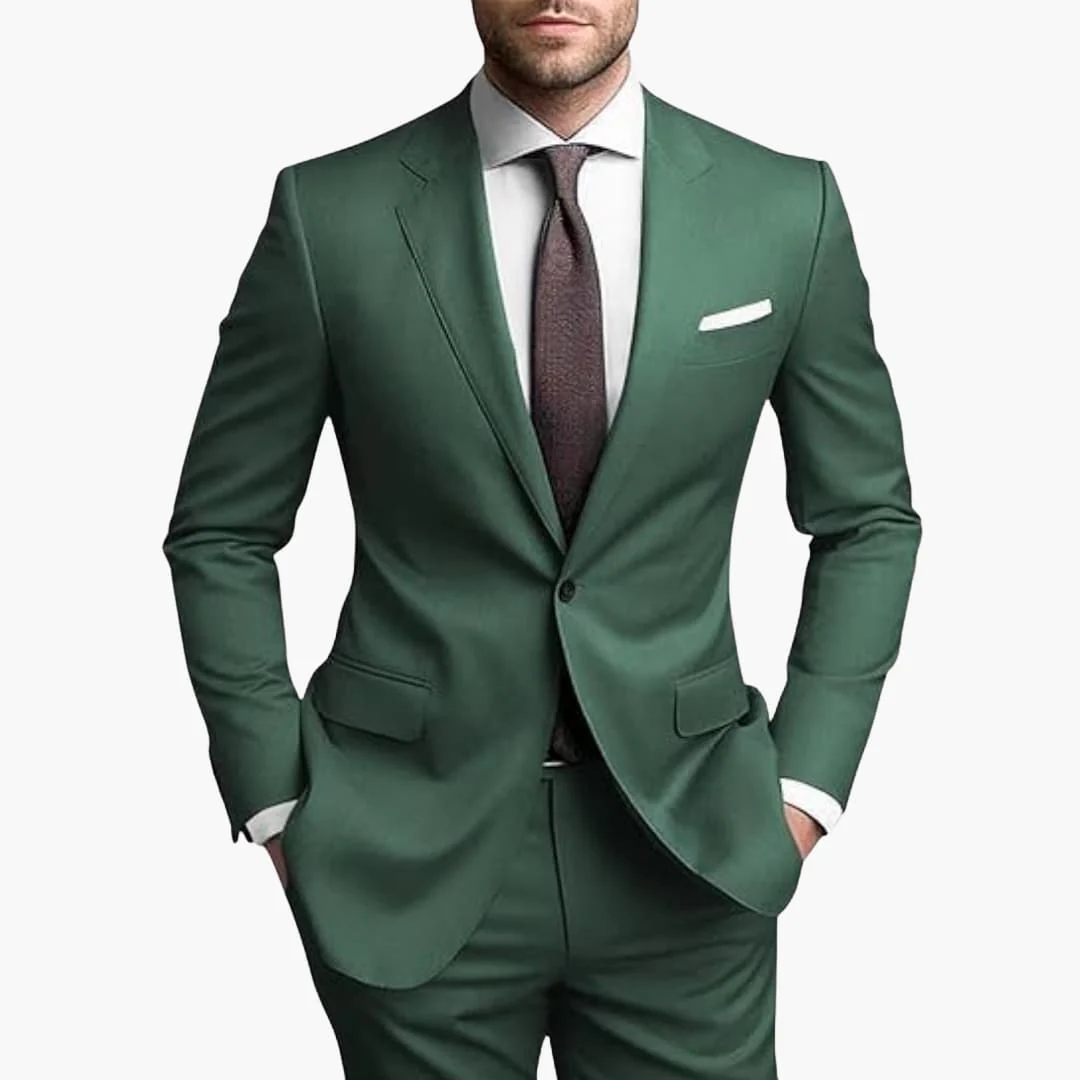 Herren Anzug mit Ein-Knopf-Verschluss und schmaler Passform - Image 2