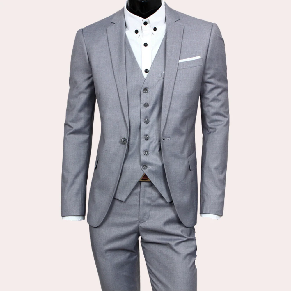 Herren-Anzug mit Schlanker Passform | dreiteiliges Set - Image 2