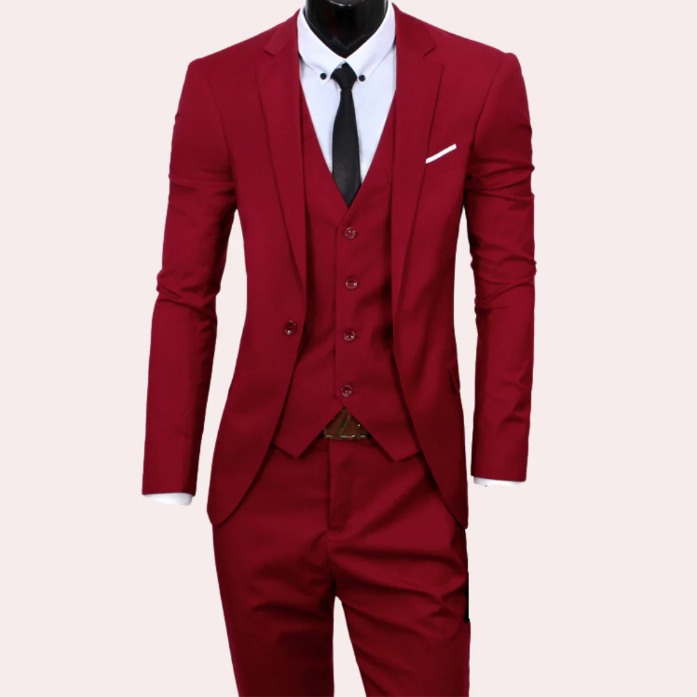 Herren-Anzug mit Schlanker Passform | dreiteiliges Set - Image 4