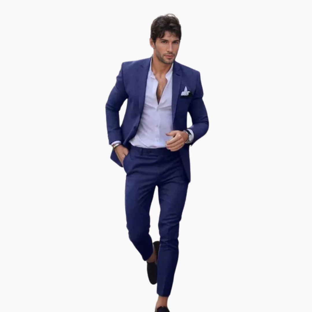 Herren Anzug Zweiteiler aus Wollmischung mit Slim Fit Schnitt - Image 3