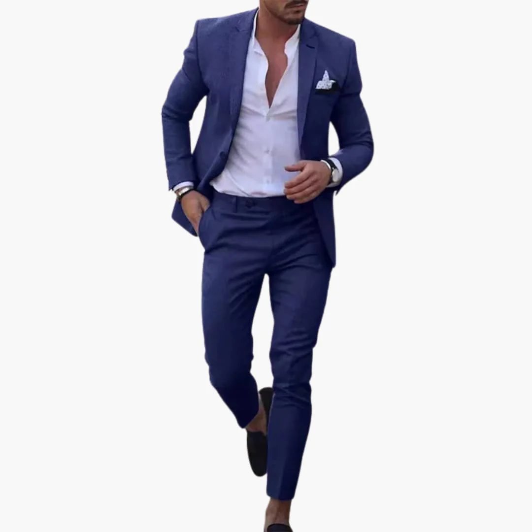 Herren Anzug Zweiteiler aus Wollmischung mit Slim Fit Schnitt - Image 6