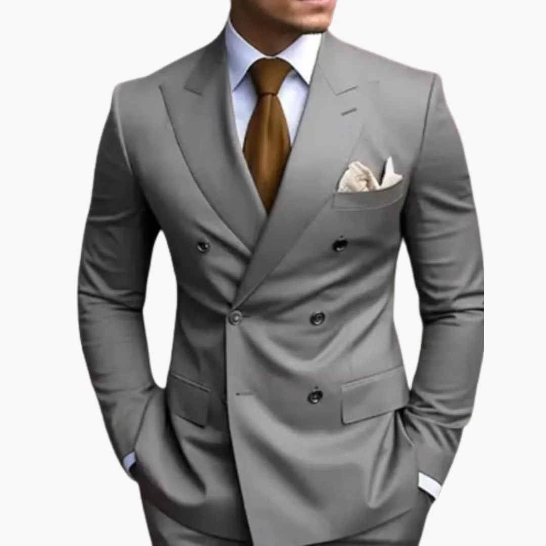 Herren Anzug zweiteilig mit Doppelreiher und Slim Fit Hose - Image 3