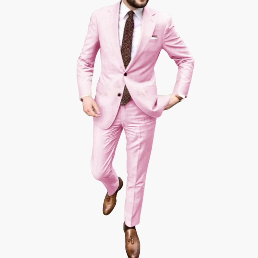 Herren Anzug zweiteilig mit Reverskragen und Slim Fit Hose - Image 5