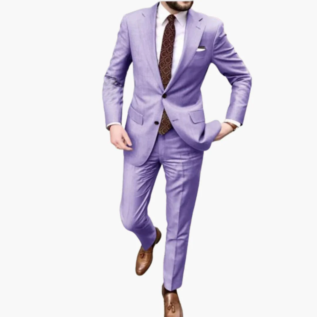 Herren Anzug zweiteilig mit Reverskragen und Slim Fit Hose - Image 8