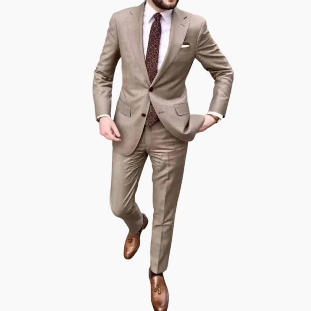 Herren Anzug zweiteilig mit Reverskragen und Slim Fit Hose - Image 9
