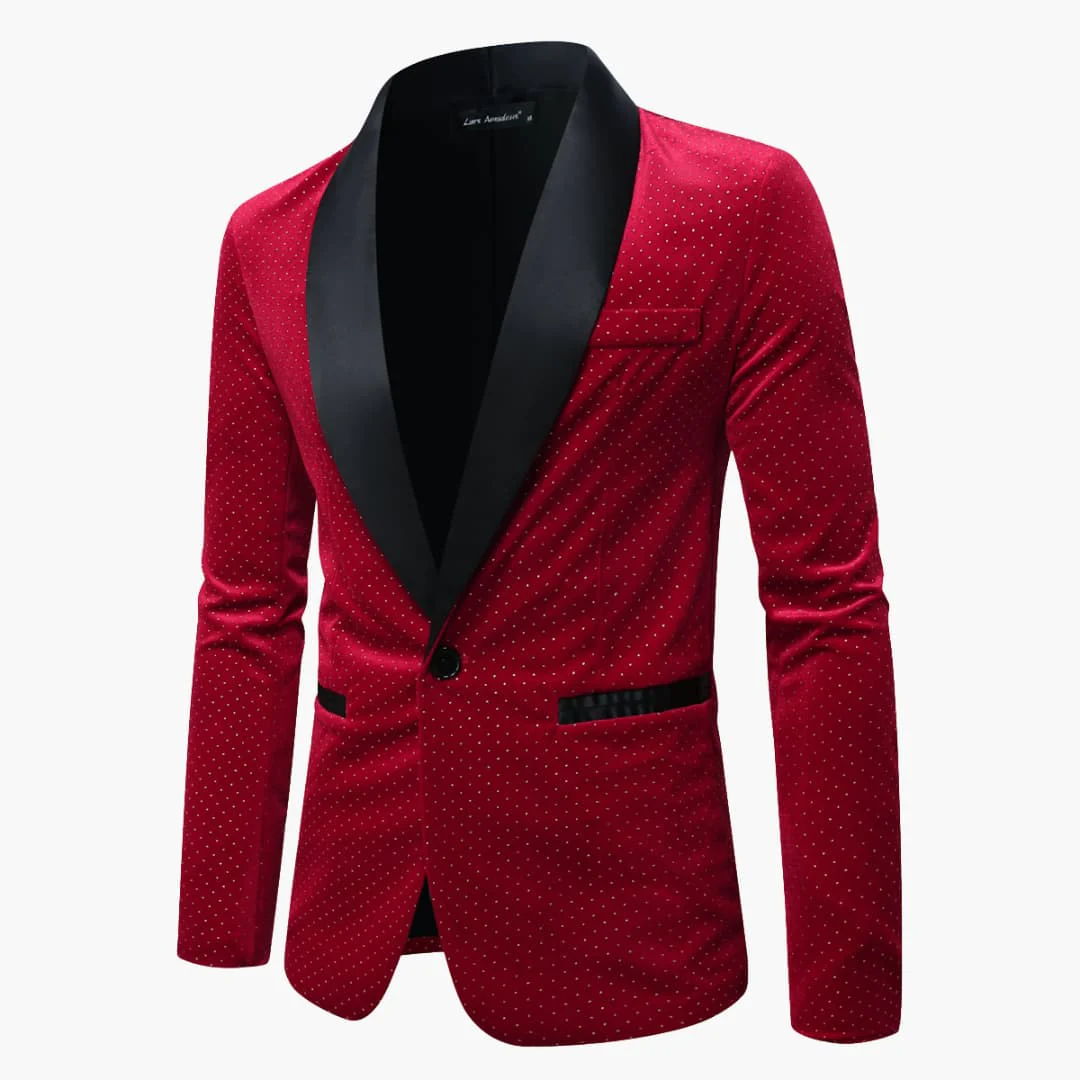 Herren Anzug zweiteilig mit Schalkragen und Satindetails - Image 2