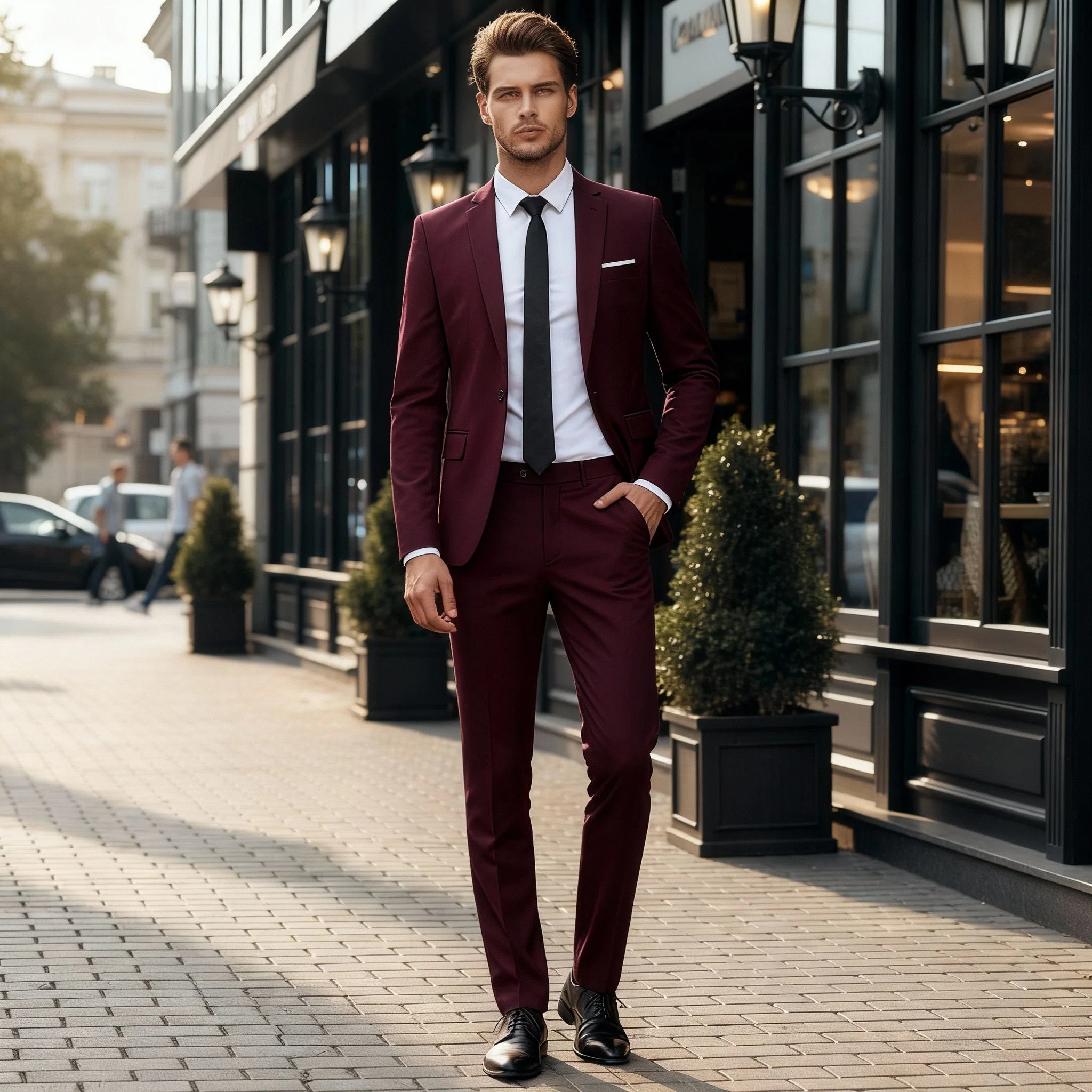 Herren Anzug | Zweiteilige Kombination mit Sakko und Bundhose - Image 10