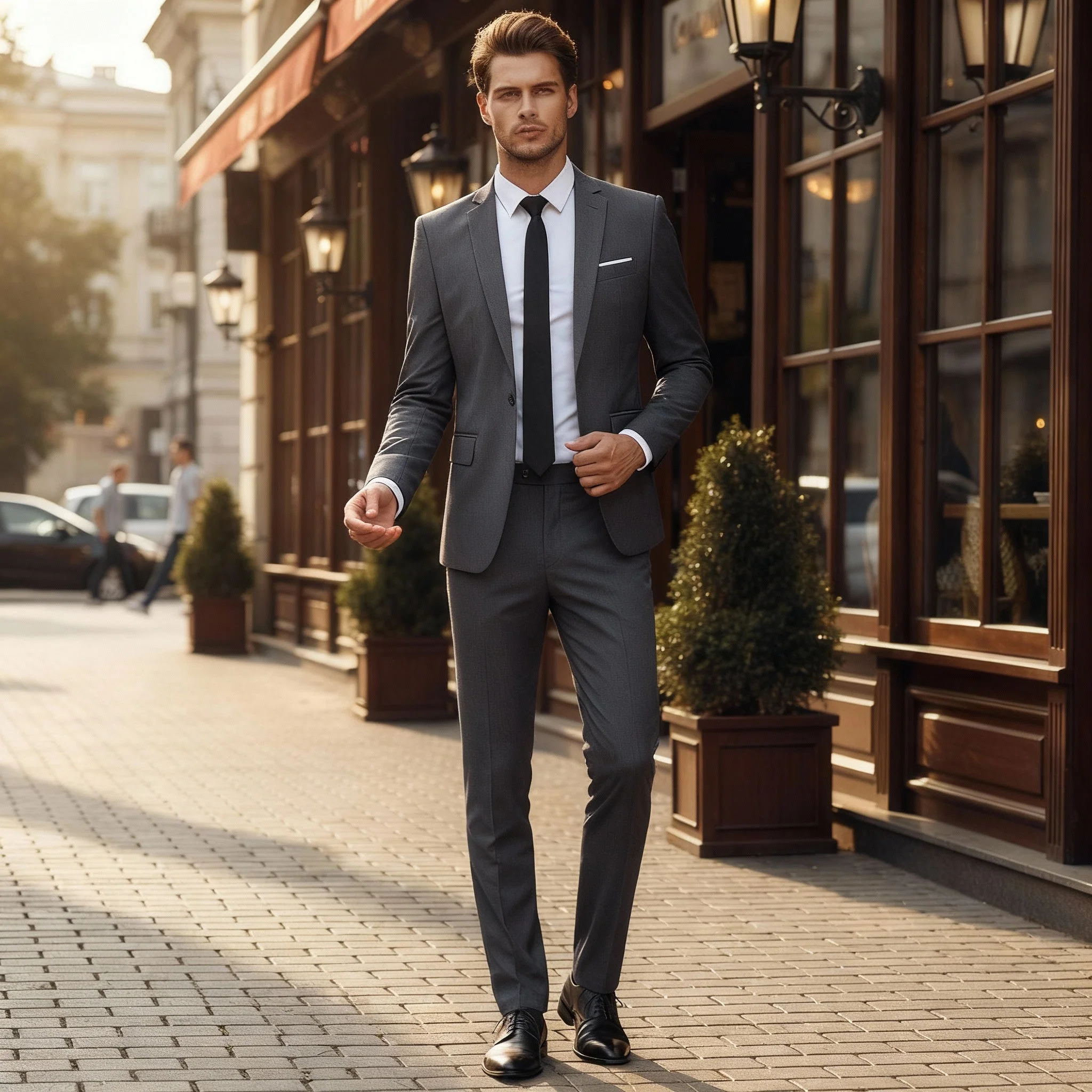 Herren Anzug | Zweiteilige Kombination mit Sakko und Bundhose - Image 8