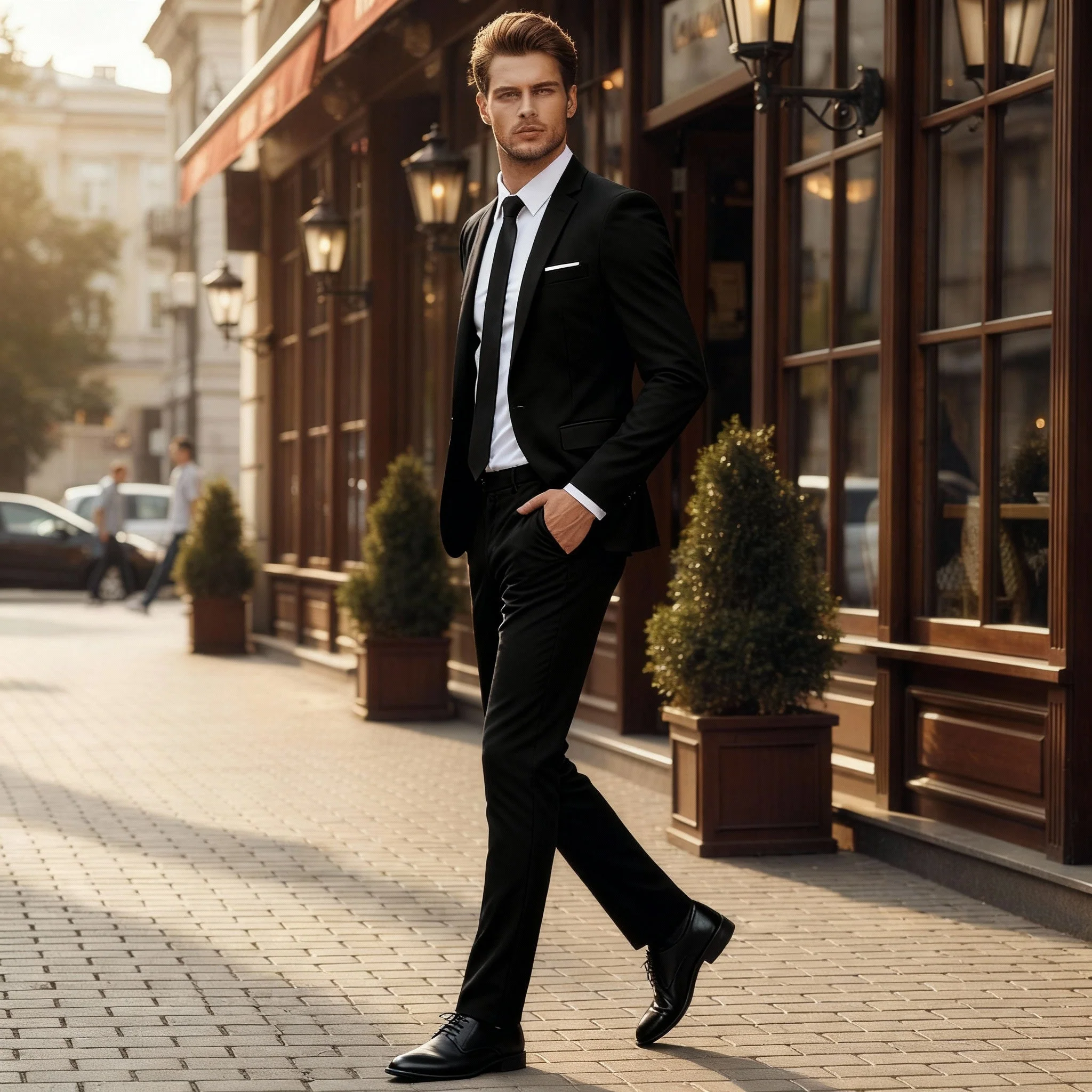 Herren Anzug | Zweiteilige Kombination mit Sakko und Bundhose - Image 9