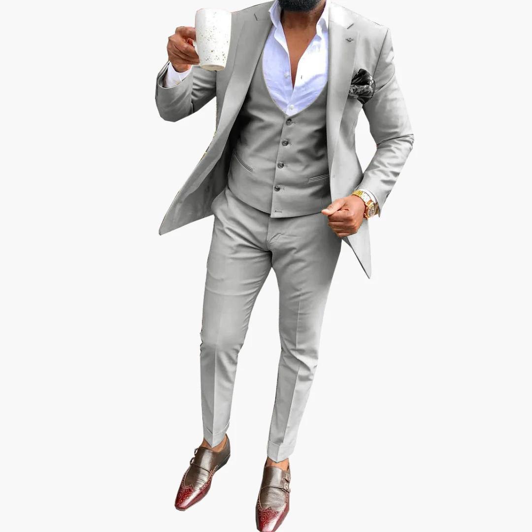 Herren Anzugset mit Weste und atmungsaktivem Blazer - Image 4