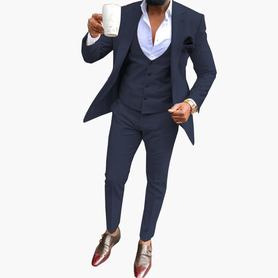 Herren Anzugset mit Weste und atmungsaktivem Blazer - Image 6