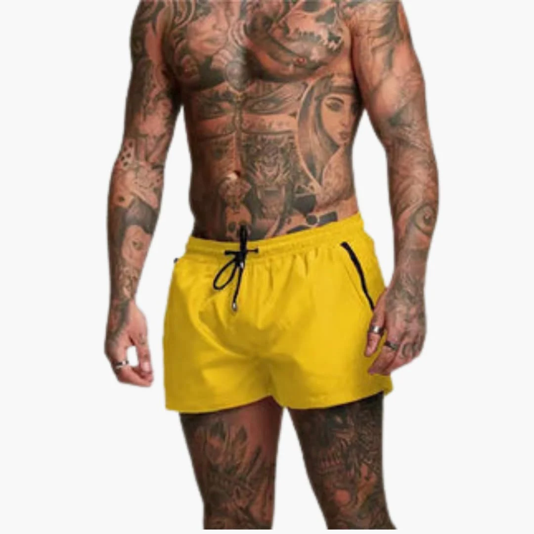 Herren Badeshorts mit Kordelzug und Seitentaschen mit Reißverschluss - Image 6