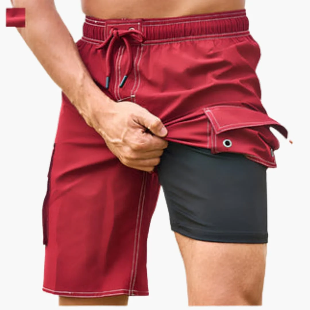 Herren Badeshorts mit Stretchstoff und Seitentasche - Image 5