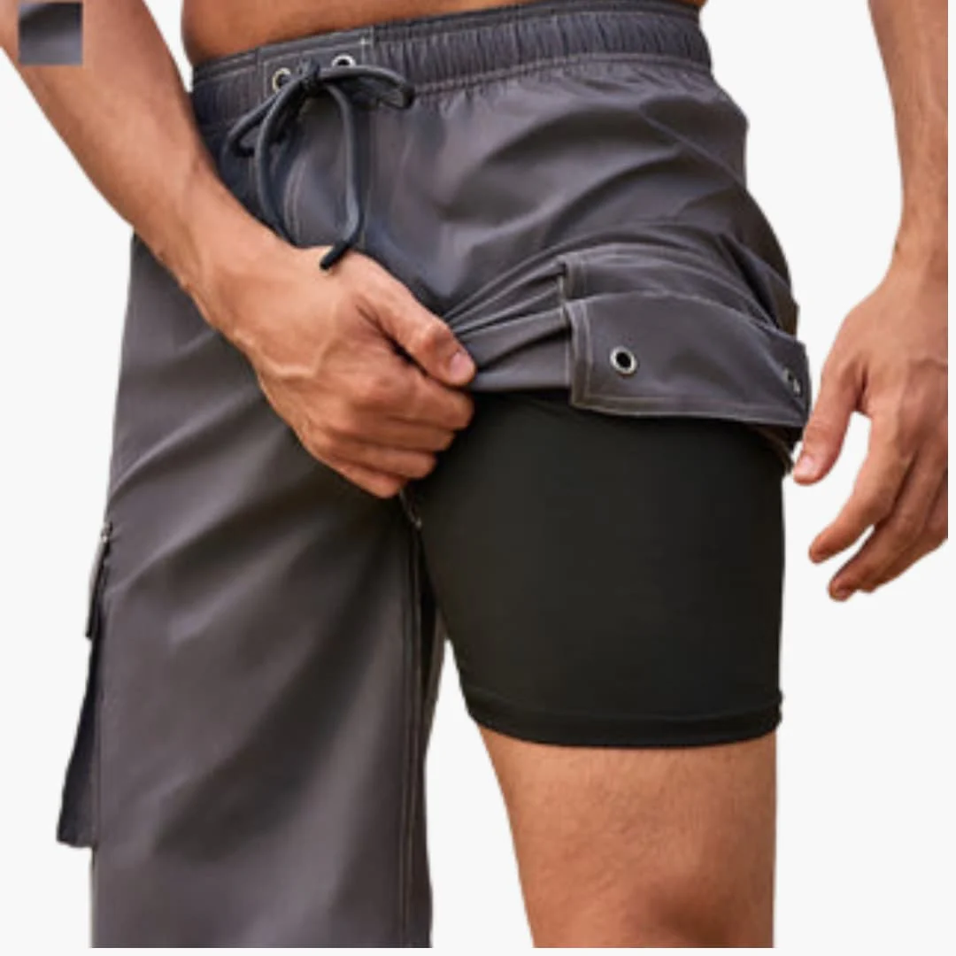 Herren Badeshorts mit Stretchstoff und Seitentasche - Image 7