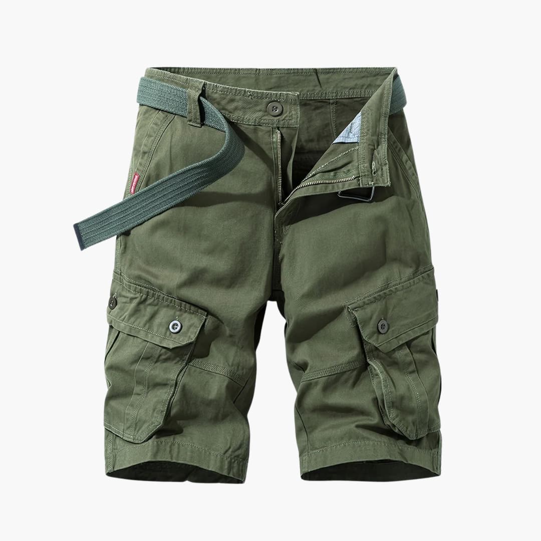 Herren Baumwoll-Cargo-Shorts mit Taschen und Gürtel - Image 2