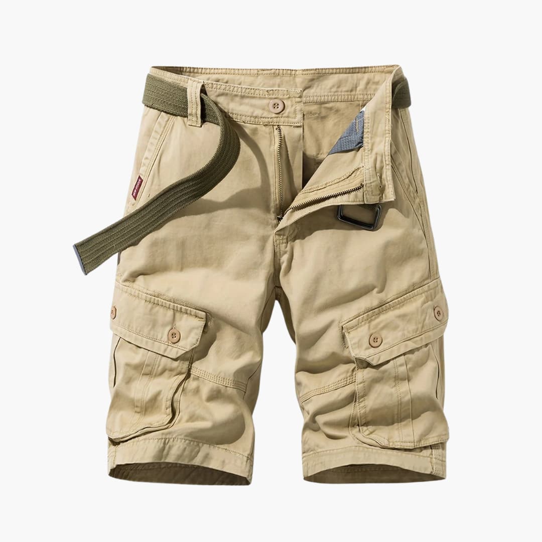 Herren Baumwoll-Cargo-Shorts mit Taschen und Gürtel - Image 4
