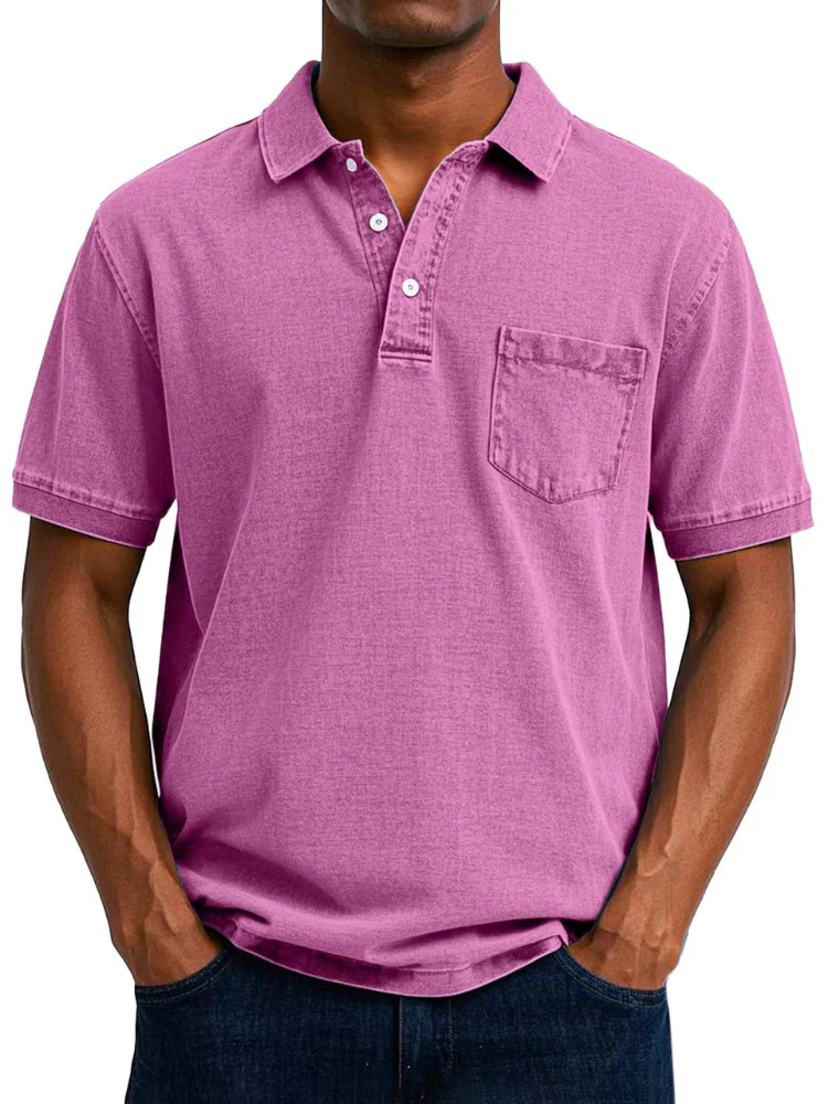 Herren bequemes Denim-Poloshirt | Kurzarm - Image 7