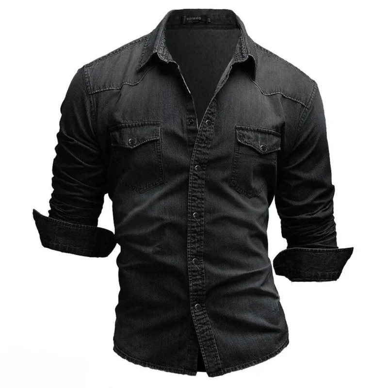 Herren bequemes Jeanshemd | Langarm - Image 2