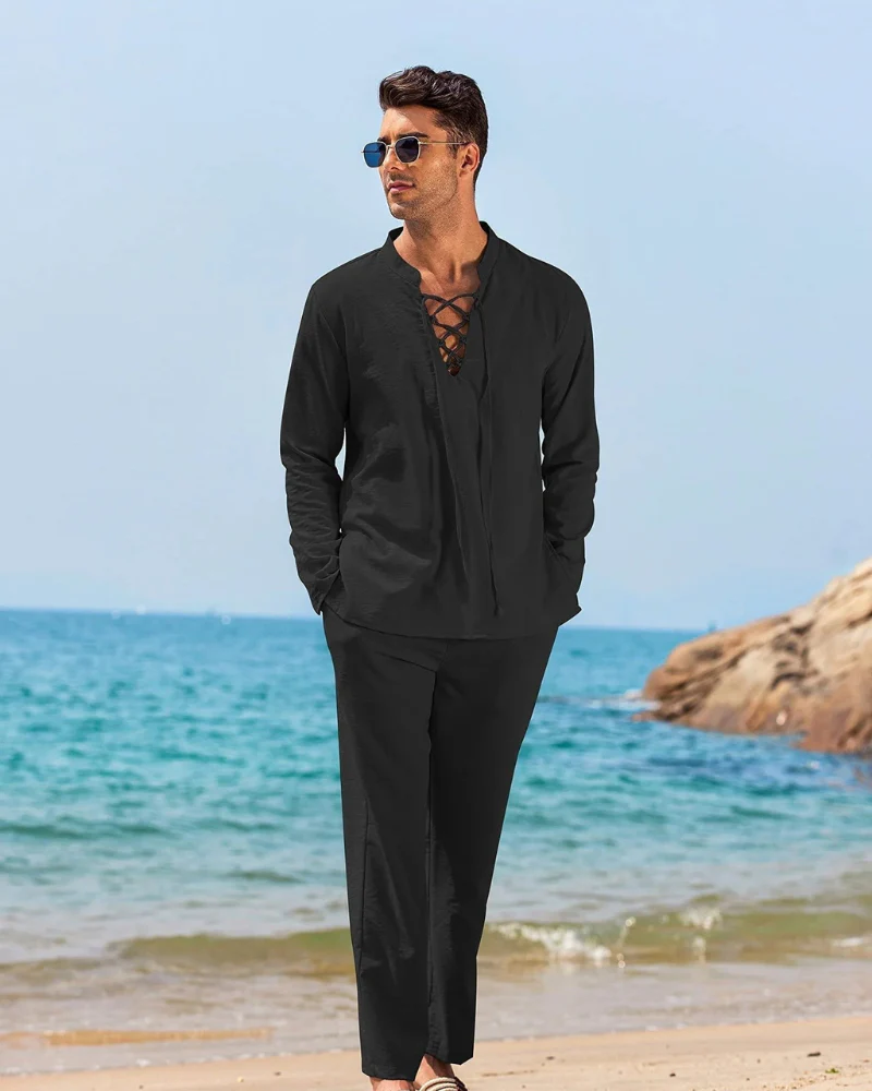 Herren bequemes Oberteil- und Hosen-Sommer-Set | Moderner - Image 4