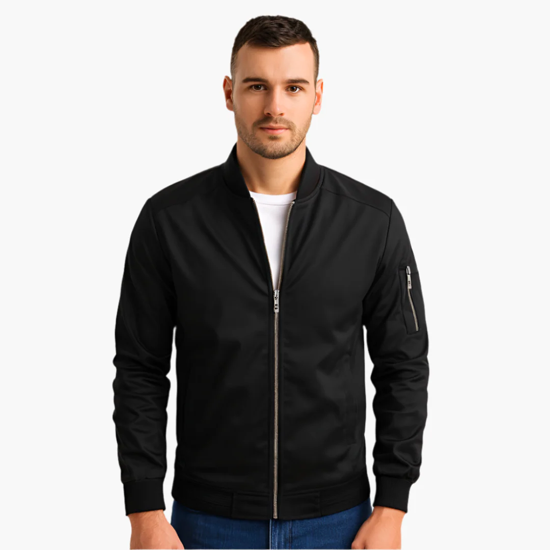 Herren Bomberjacke mit geripptem Saum und Ärmeltasche - Image 5