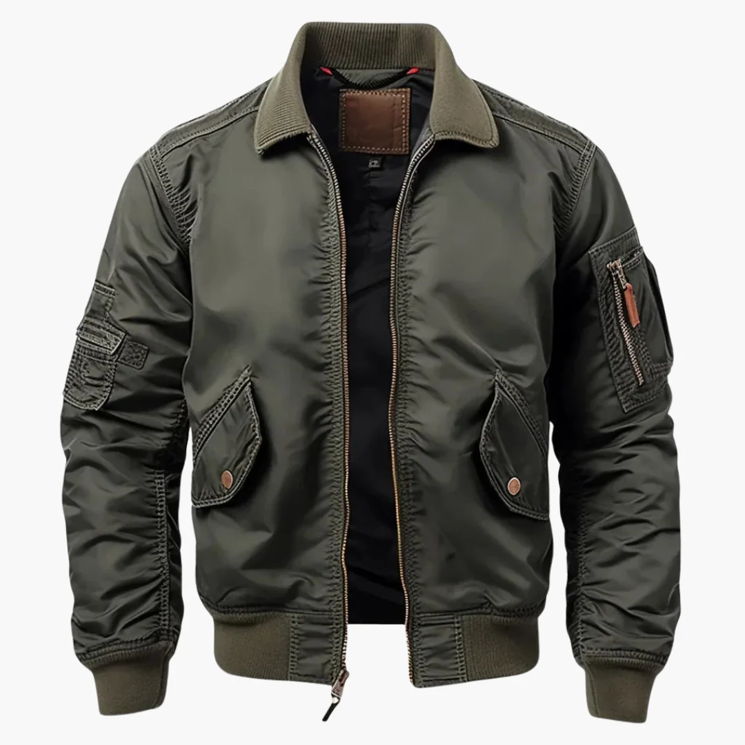 Herren Bomberjacke mit Kragen und Ärmeltasche - Image 3